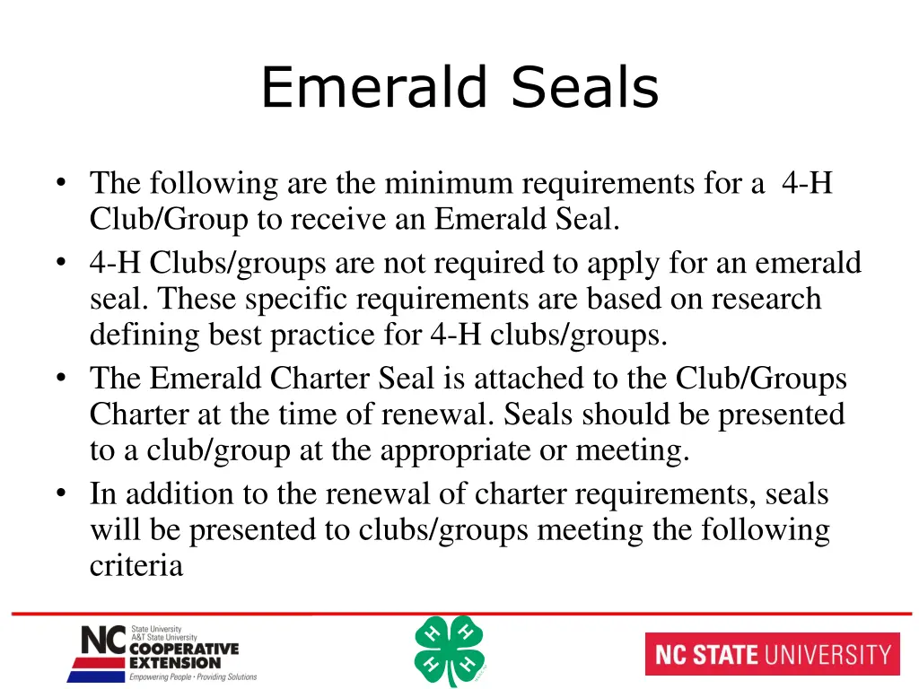 emerald seals