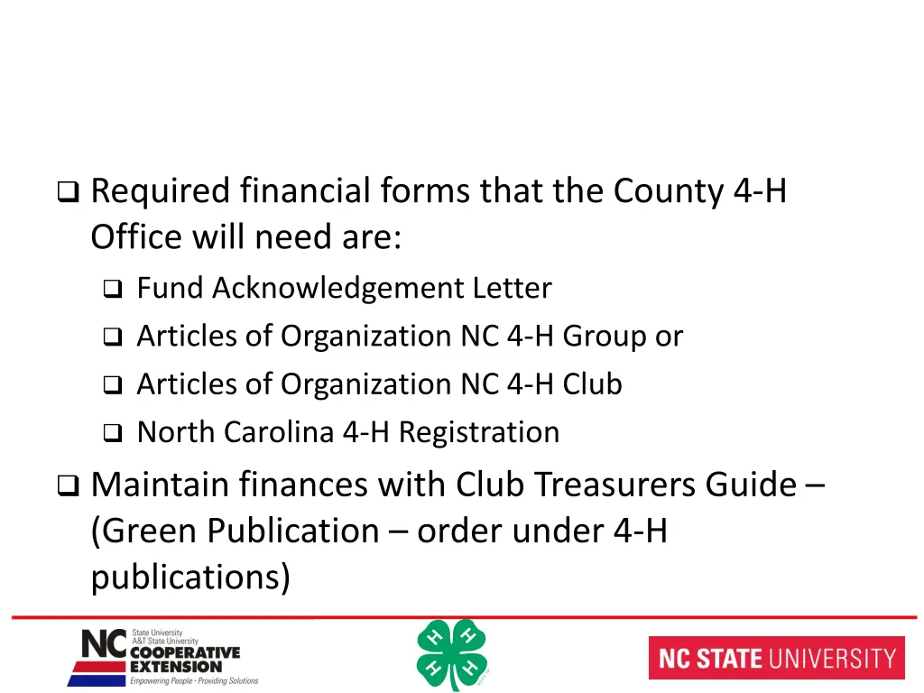 required financial forms that the county