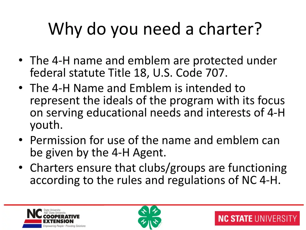 why do you need a charter