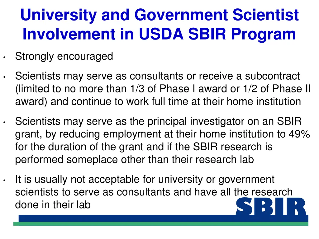 university and government scientist involvement