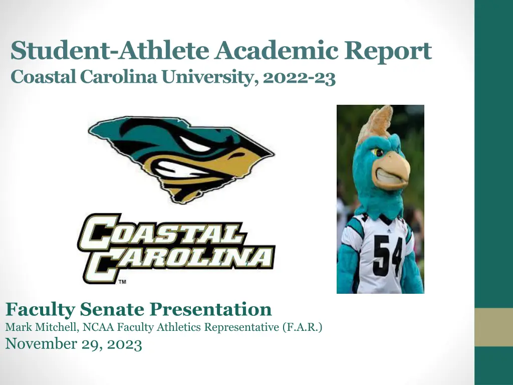student athlete academic report coastal carolina