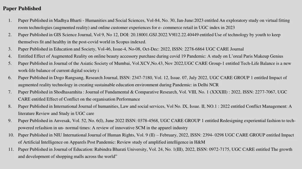 paper published