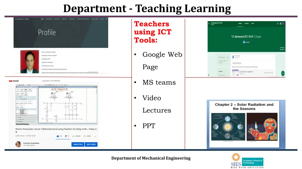 department teaching learning