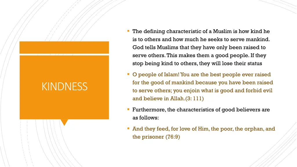 the defining characteristic of a muslim