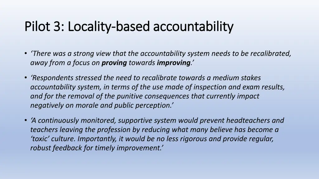 pilot 3 locality pilot 3 locality based