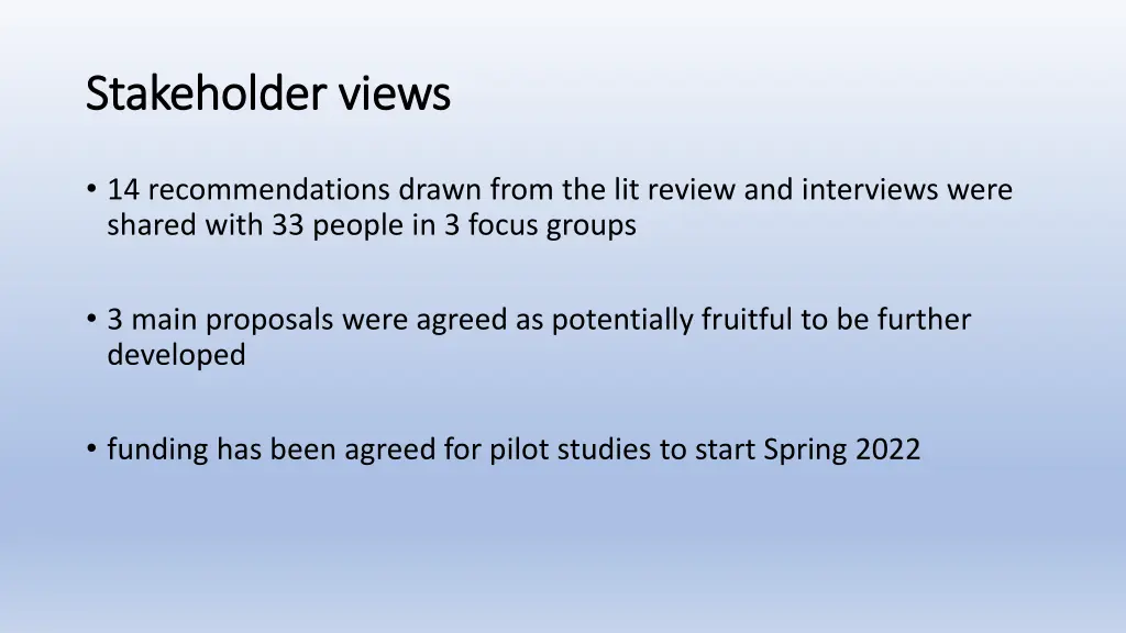 stakeholder views stakeholder views