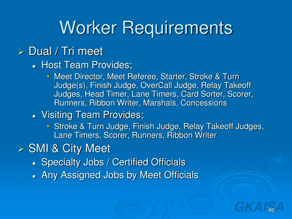 worker requirements