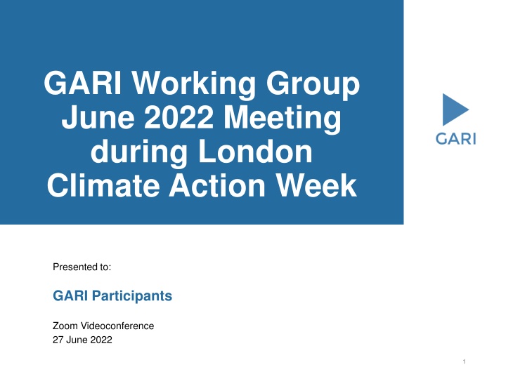 gari working group june 2022 meeting during