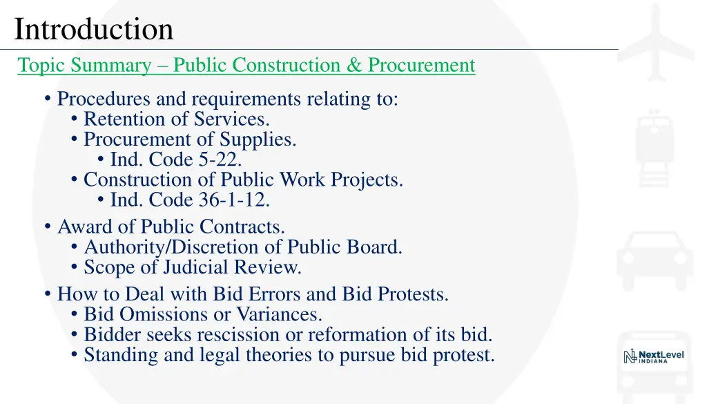 introduction topic summary public construction