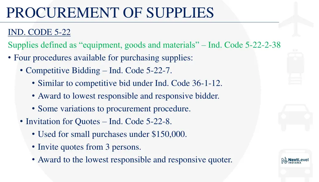 procurement of supplies