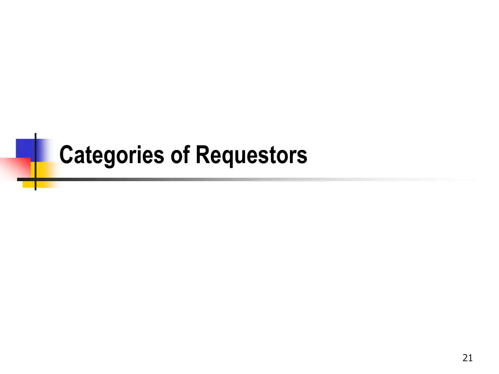 categories of requestors