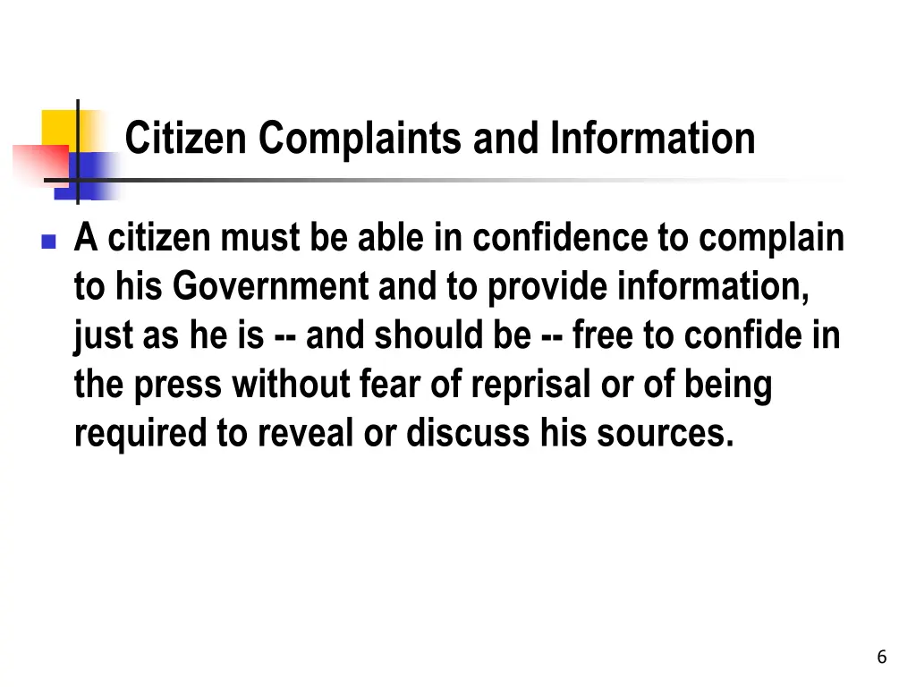 citizen complaints and information