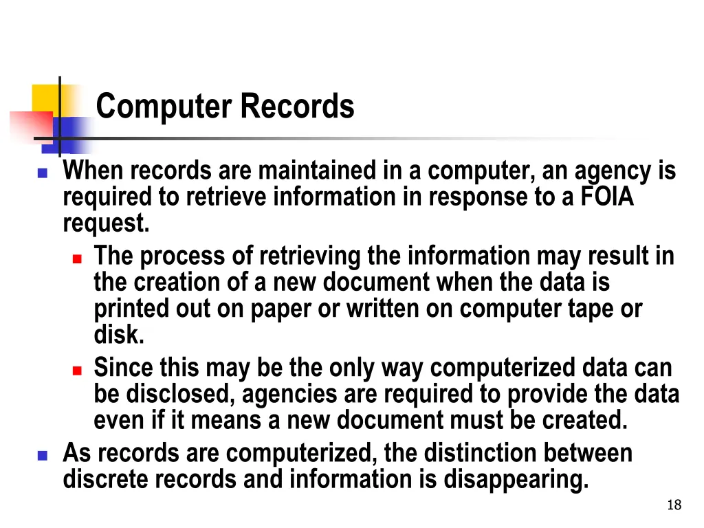 computer records