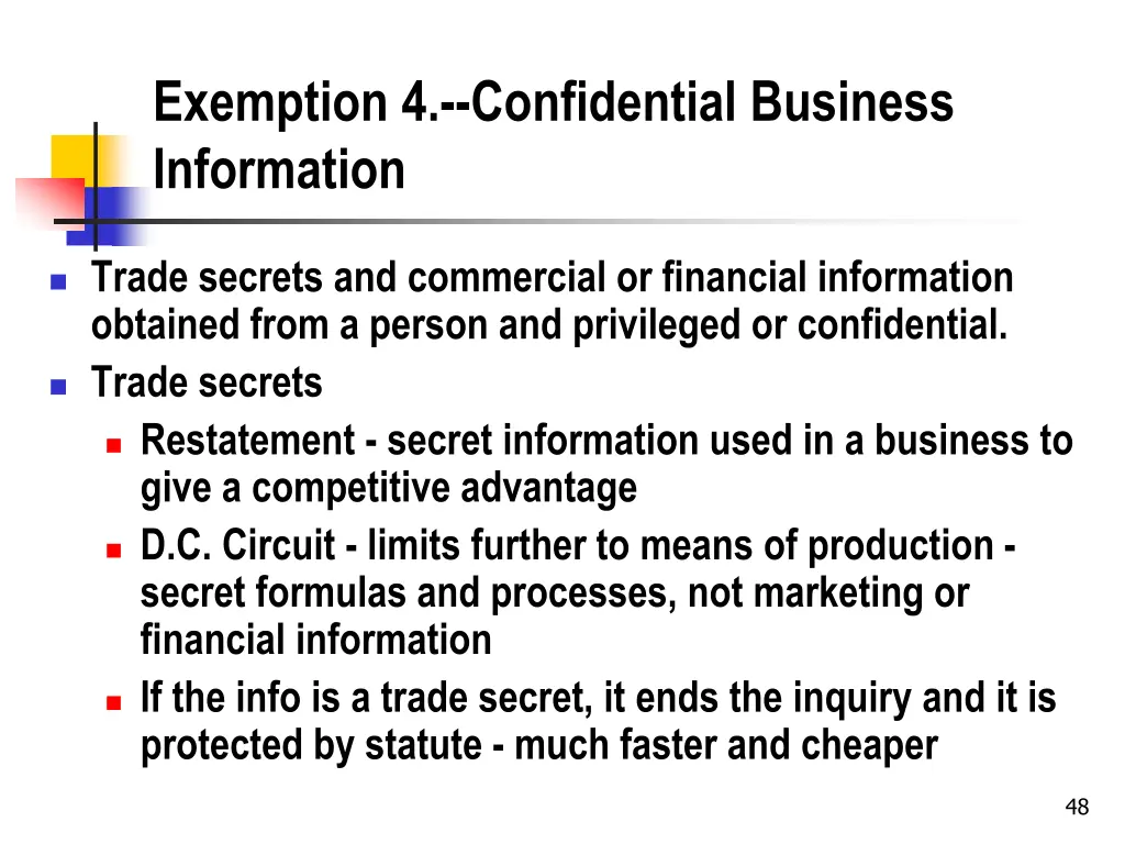 exemption 4 confidential business information