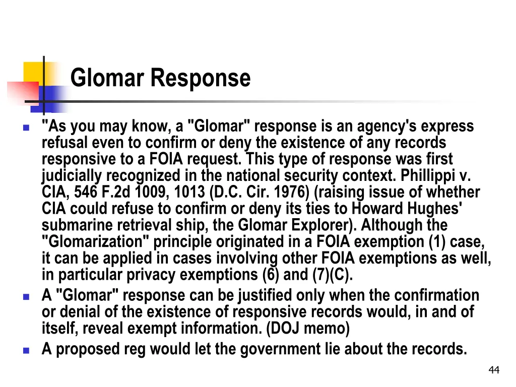 glomar response