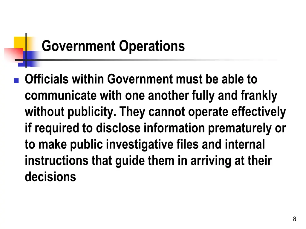 government operations