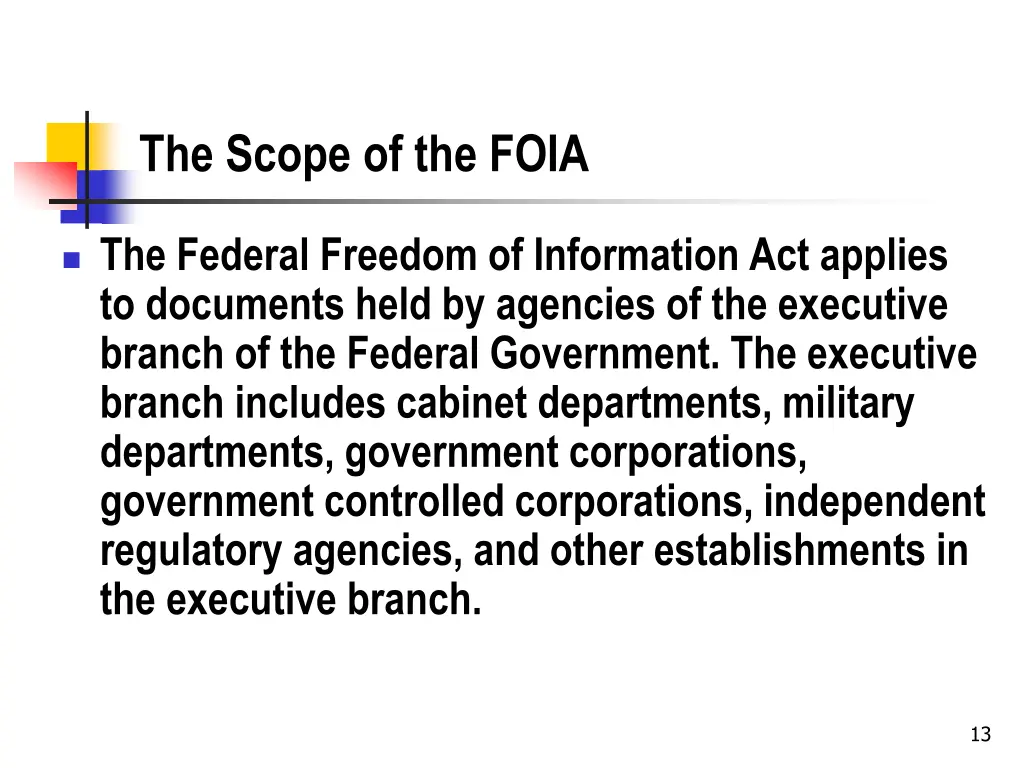 the scope of the foia