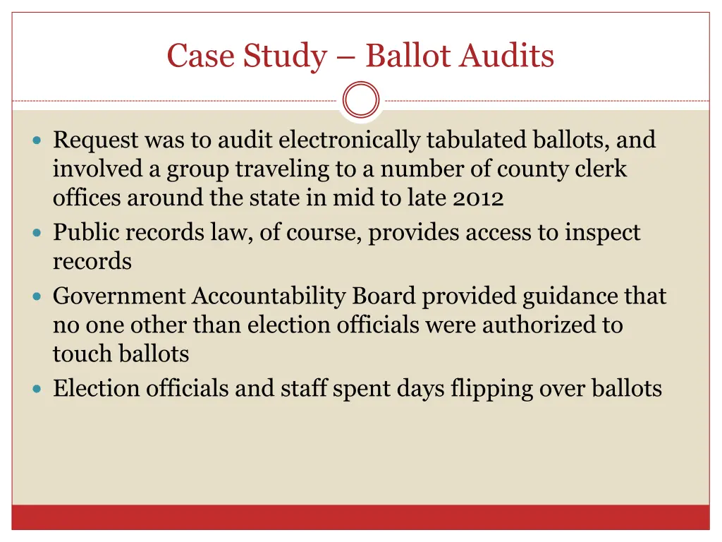 case study ballot audits