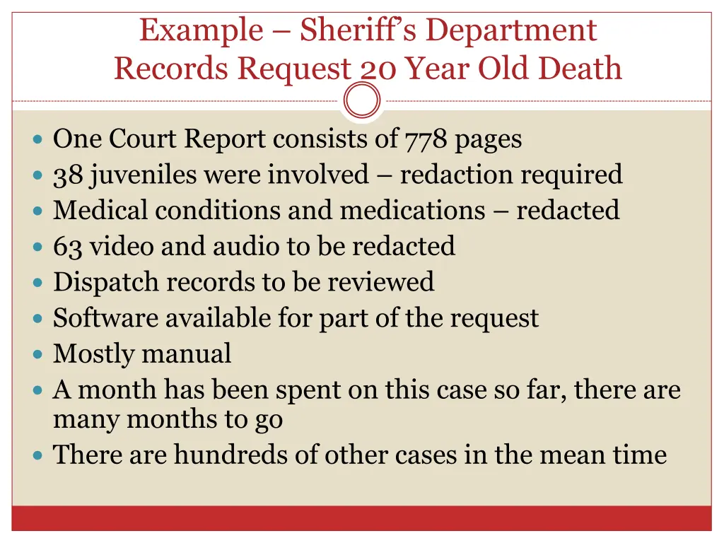 example sheriff s department records request