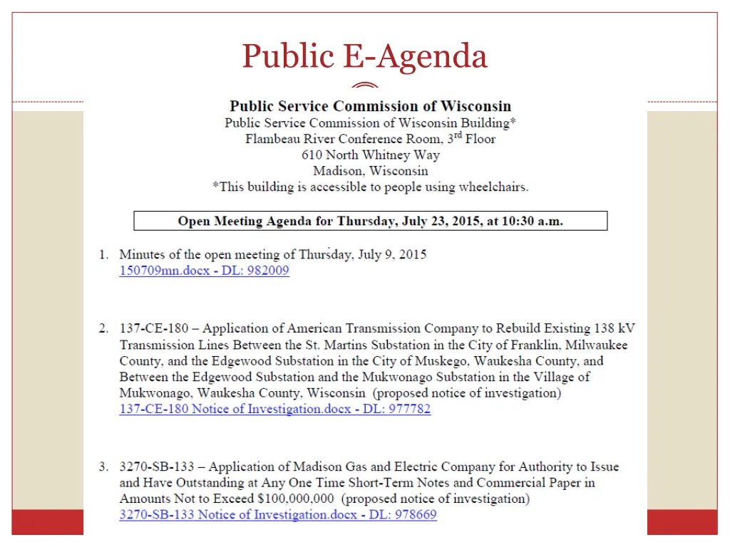 public e agenda 1