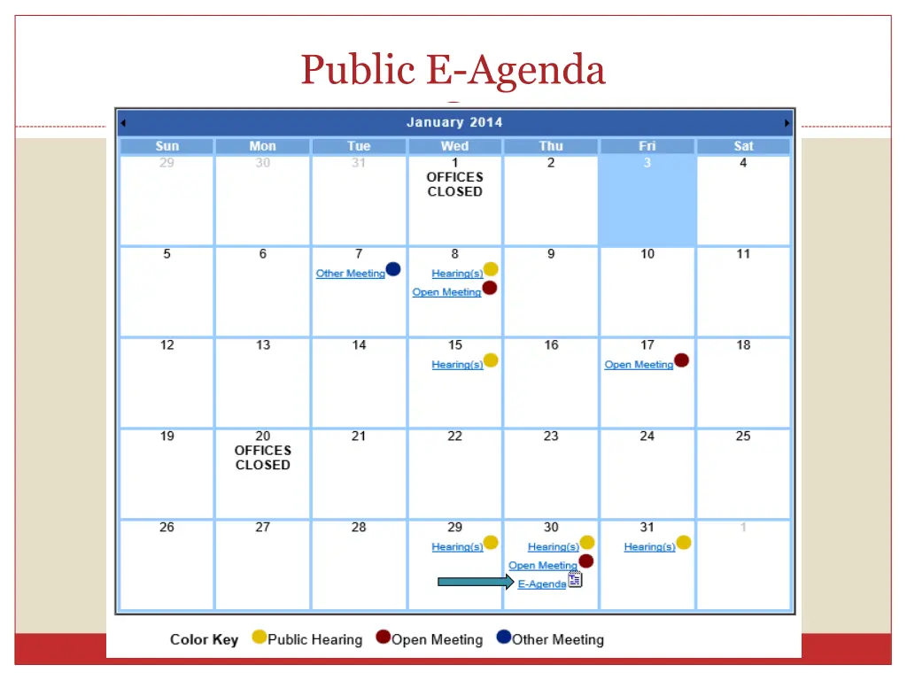 public e agenda