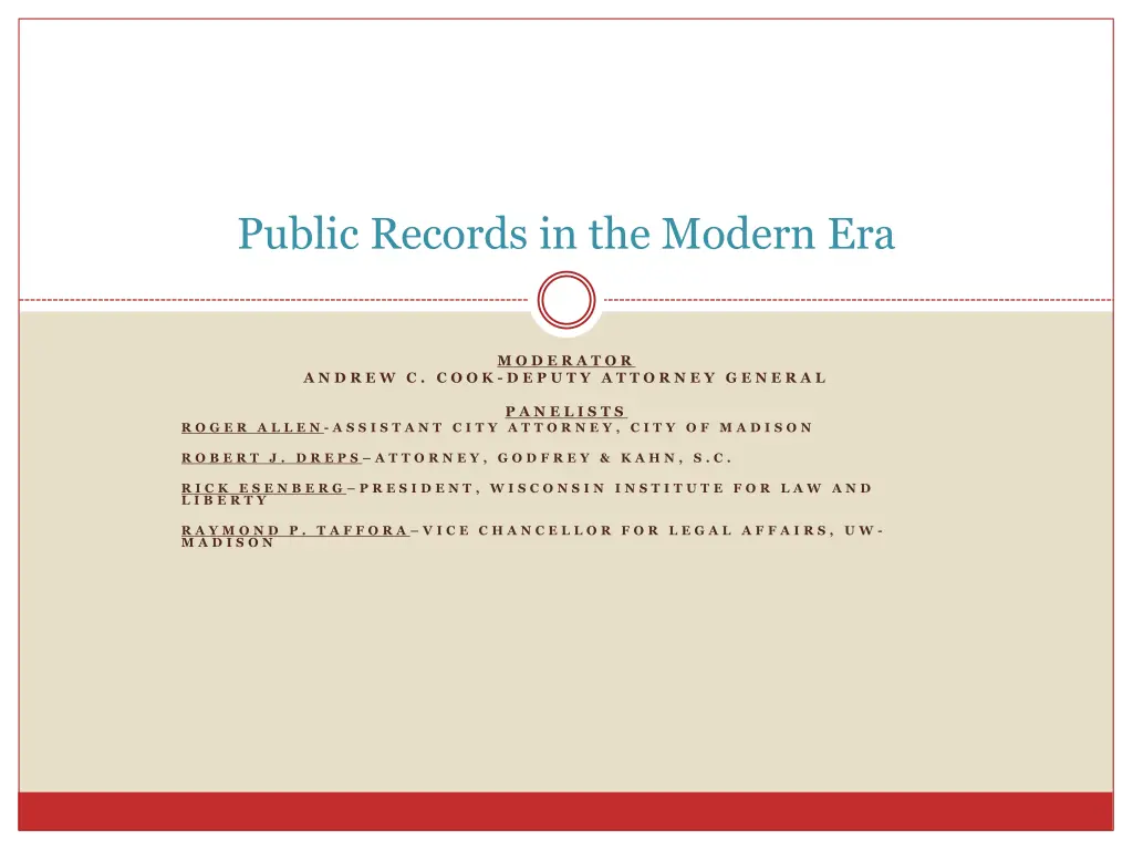 public records in the modern era