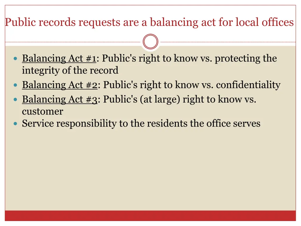 public records requests are a balancing