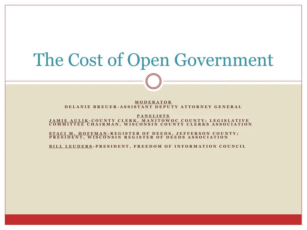 the cost of open government 3