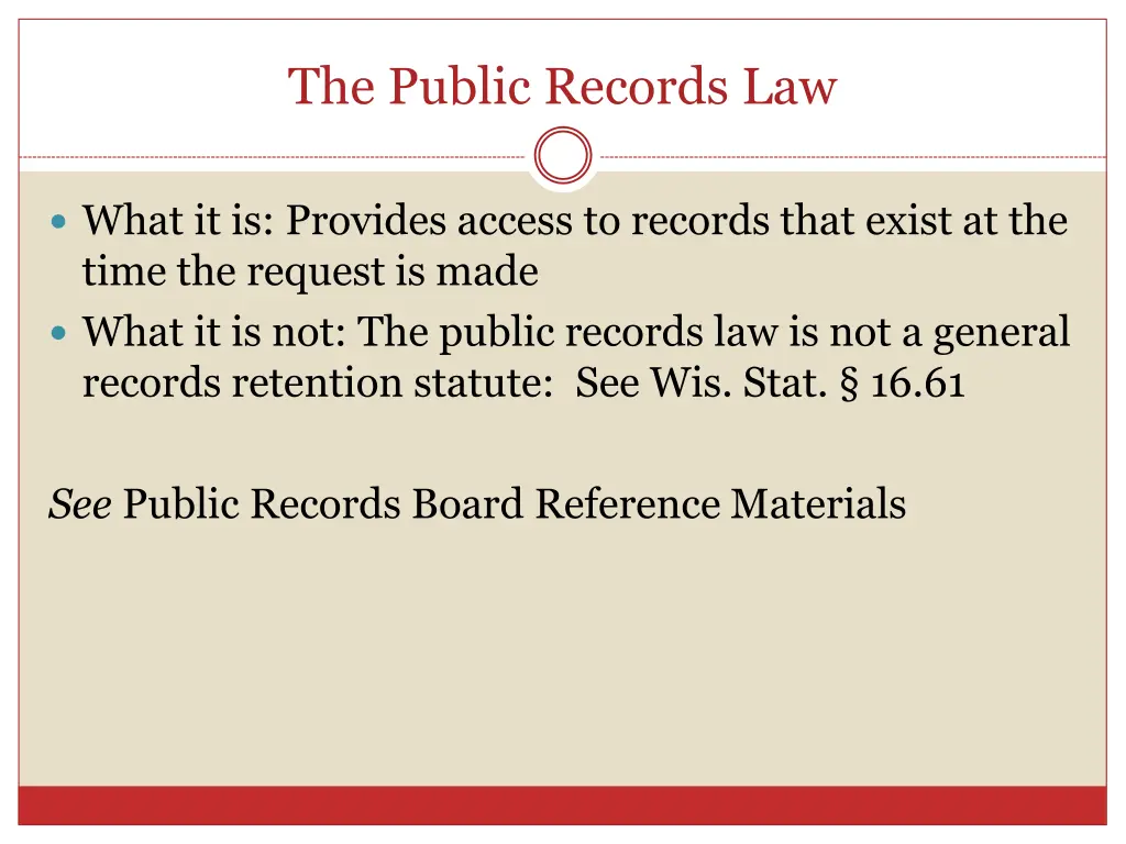 the public records law