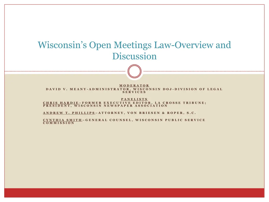 wisconsin s open meetings law overview