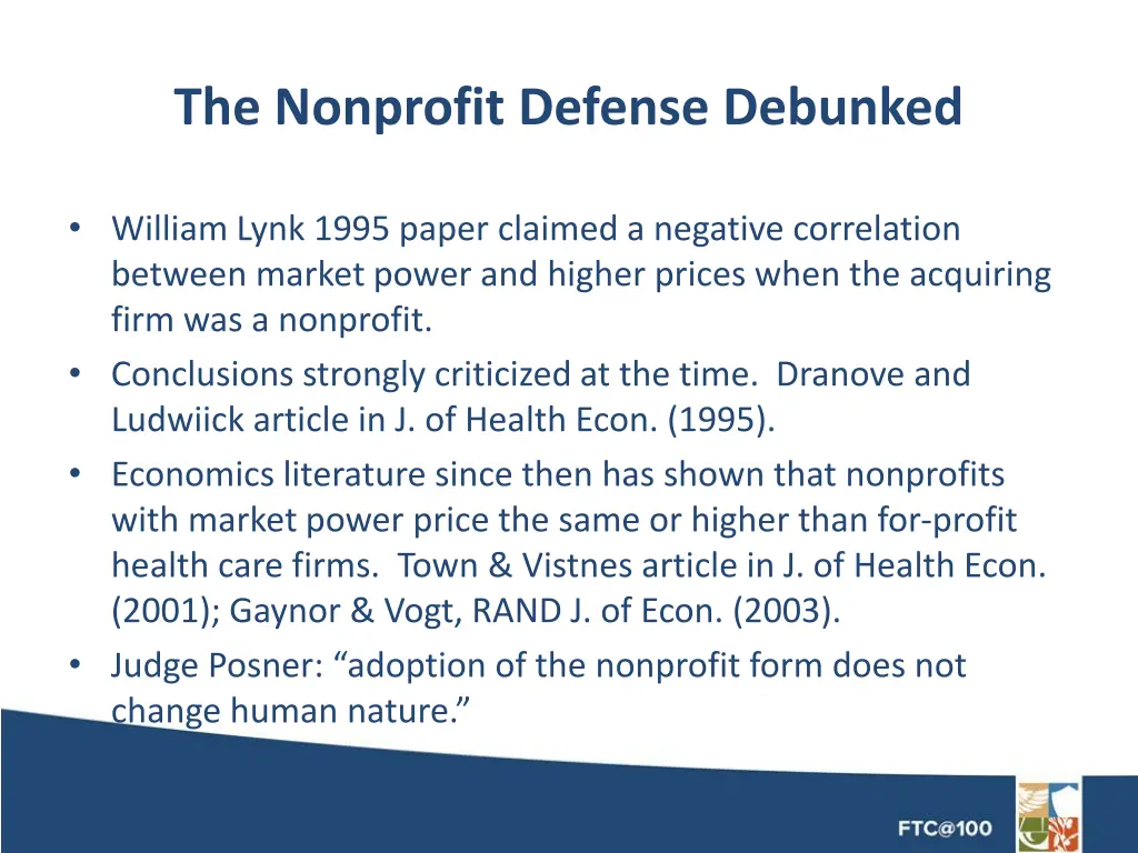 the nonprofit defense debunked