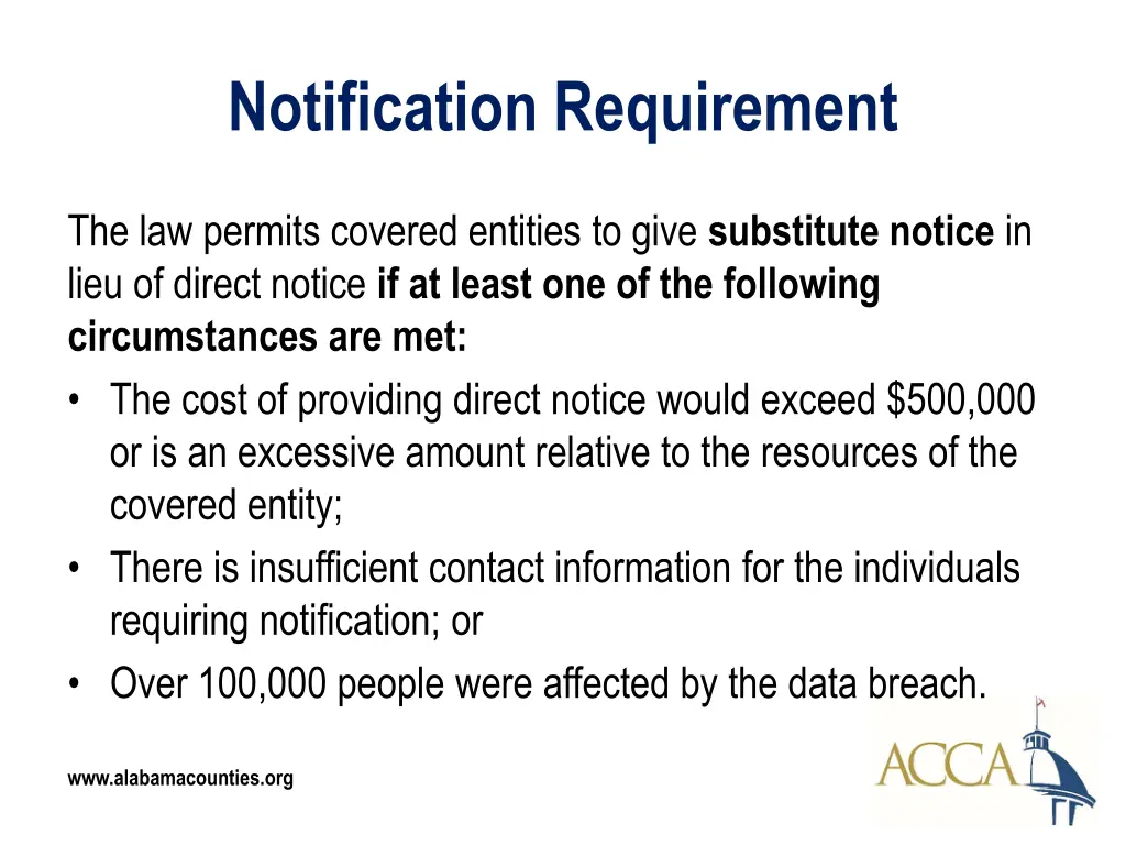 notification requirement 1