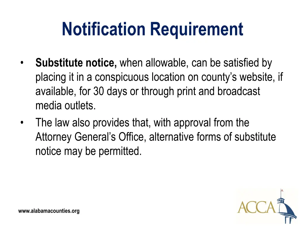 notification requirement 2