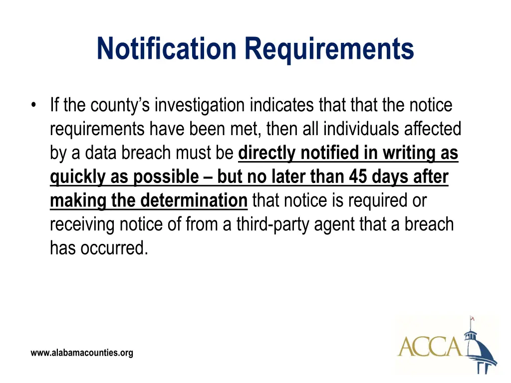 notification requirements 2