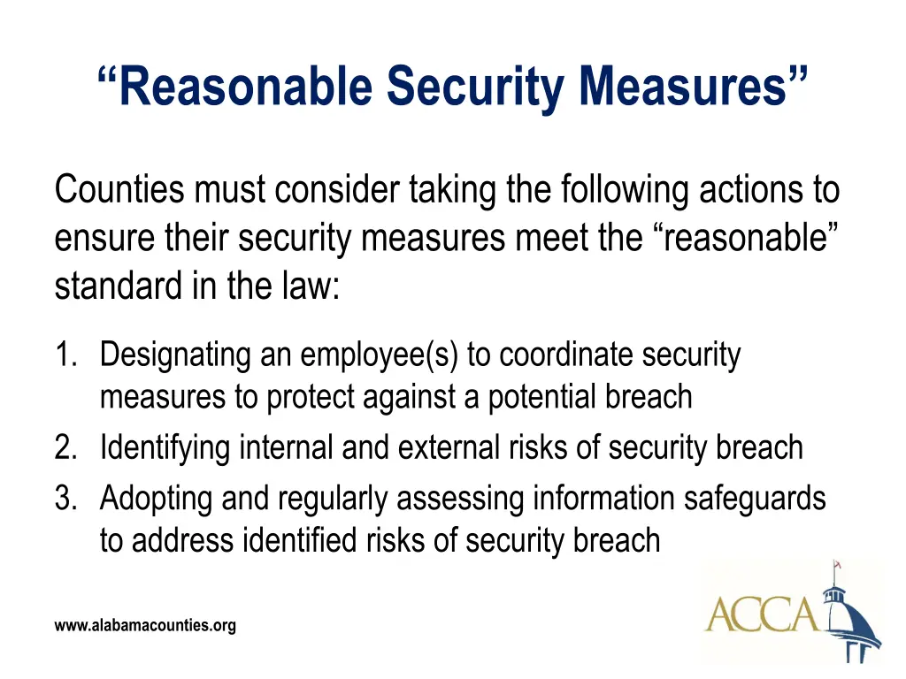 reasonable security measures 1