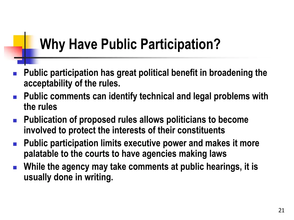 why have public participation