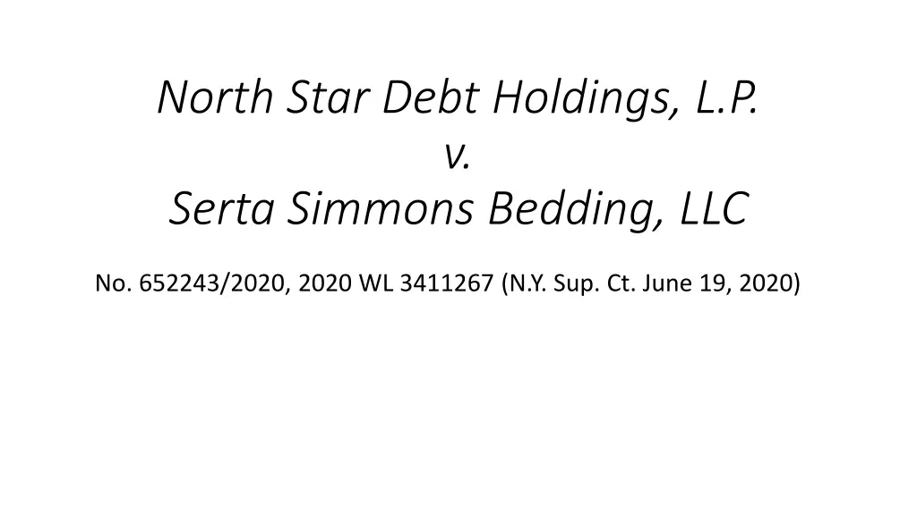 north star debt holdings l p v serta simmons