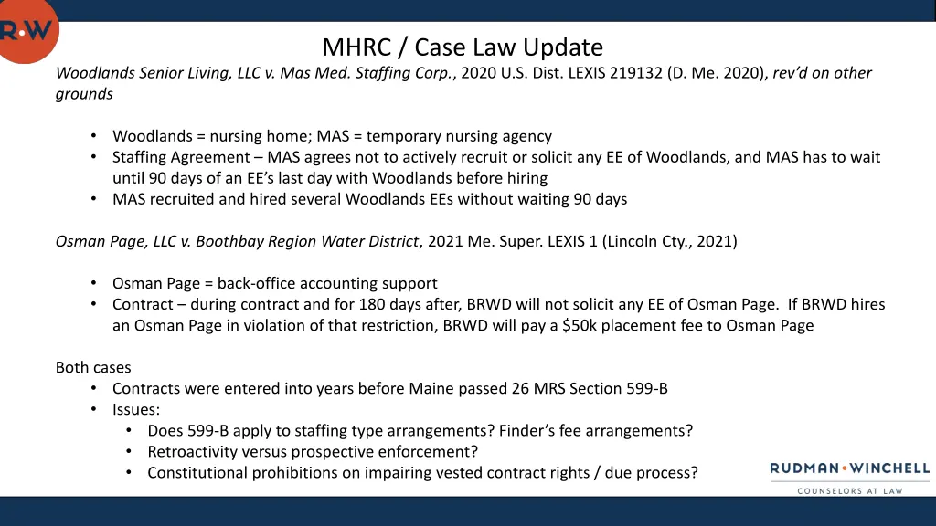 mhrc case law update 1