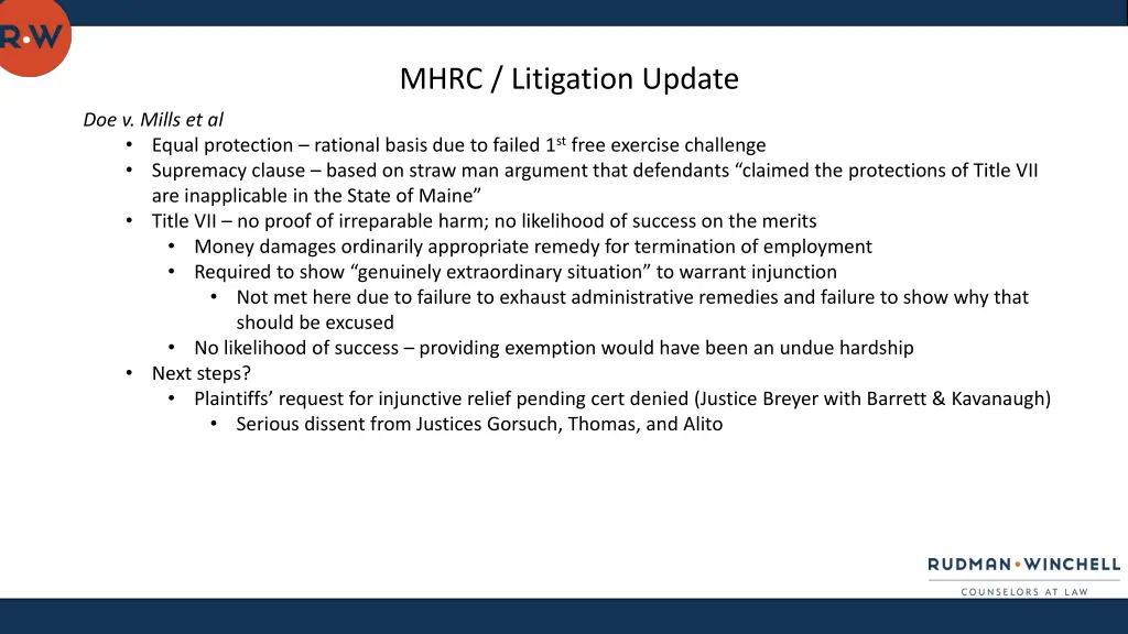 mhrc litigation update 4