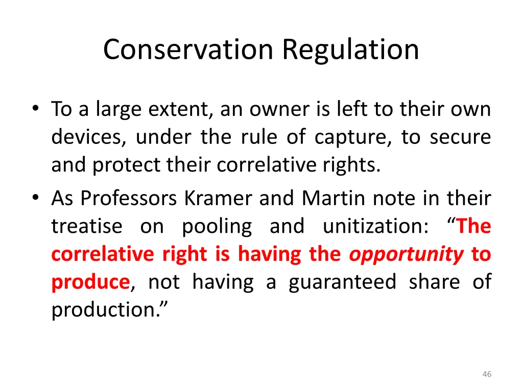 conservation regulation 1