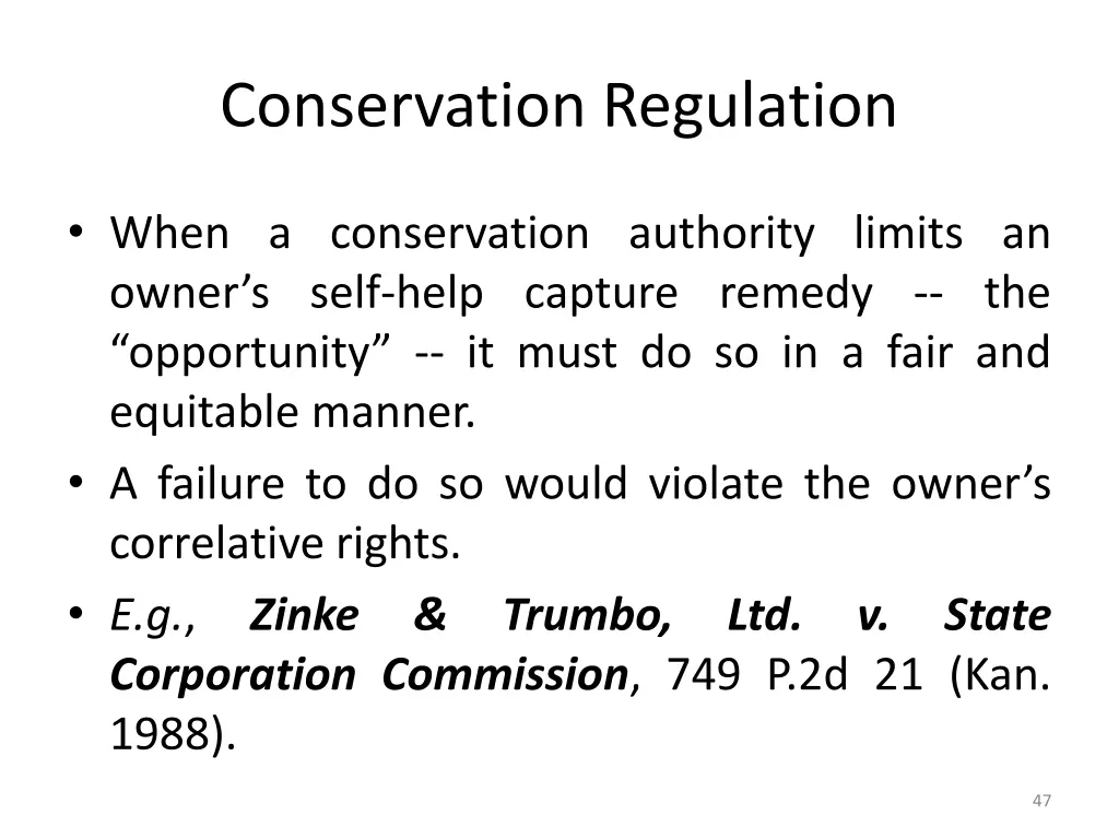 conservation regulation 2