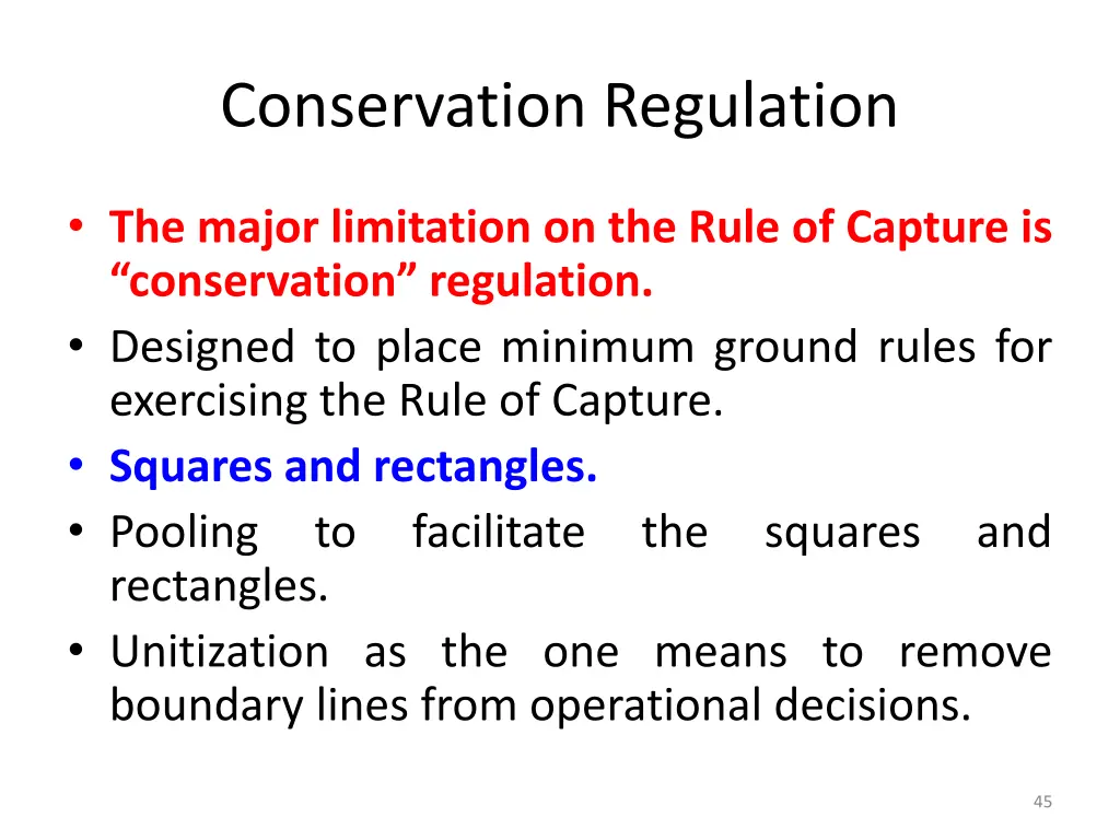 conservation regulation