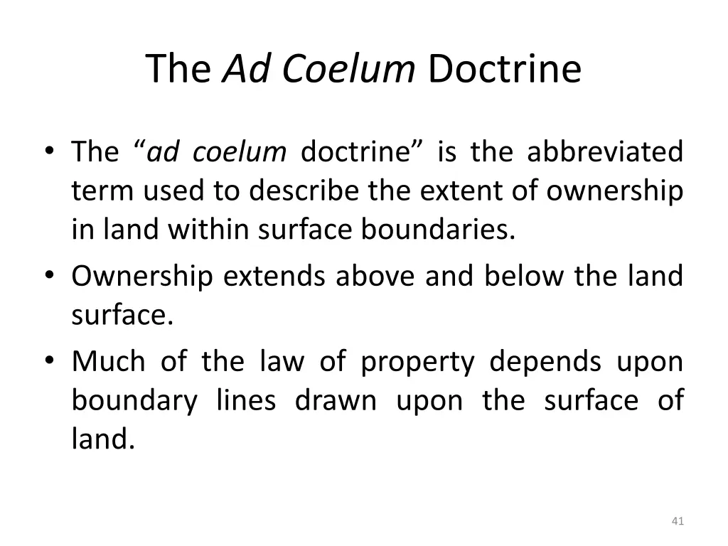 the ad coelum doctrine