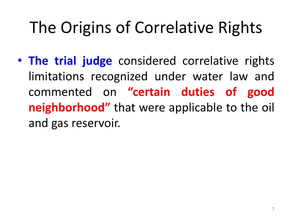 the origins of correlative rights 1