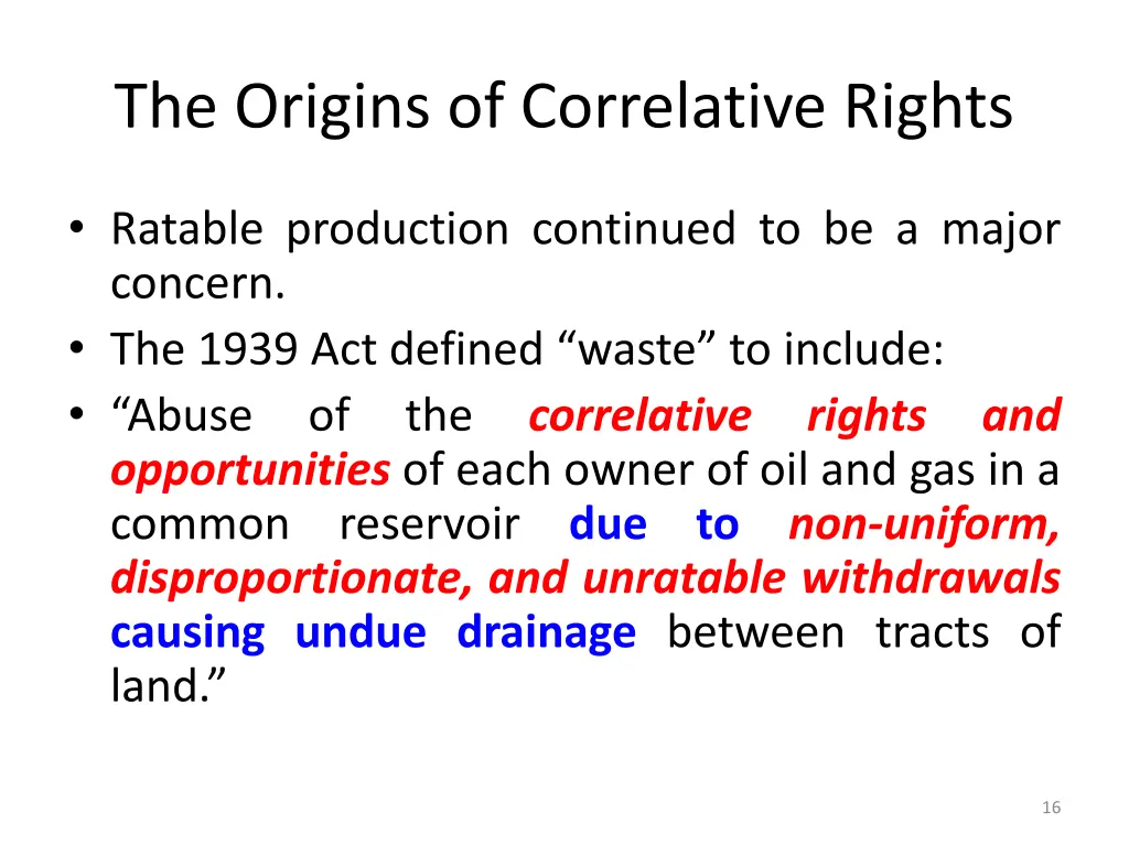 the origins of correlative rights 10