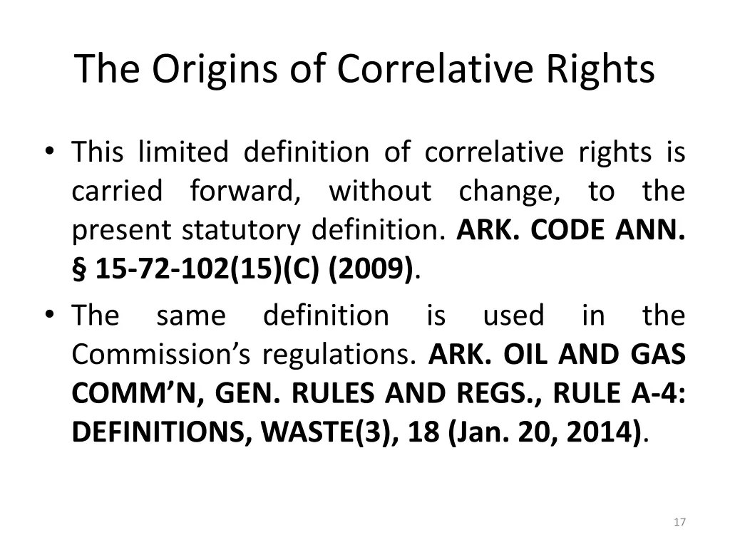 the origins of correlative rights 11