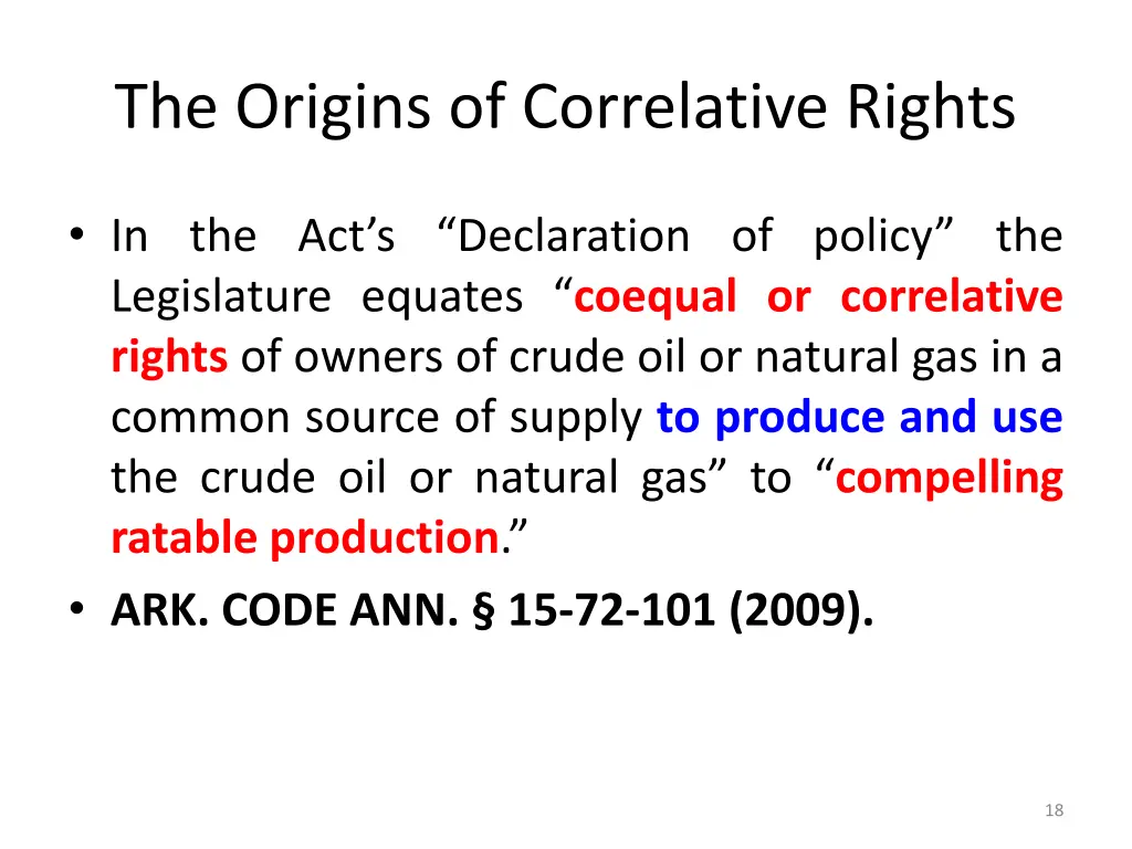 the origins of correlative rights 12