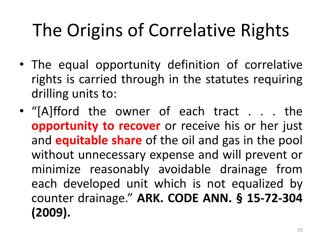 the origins of correlative rights 13