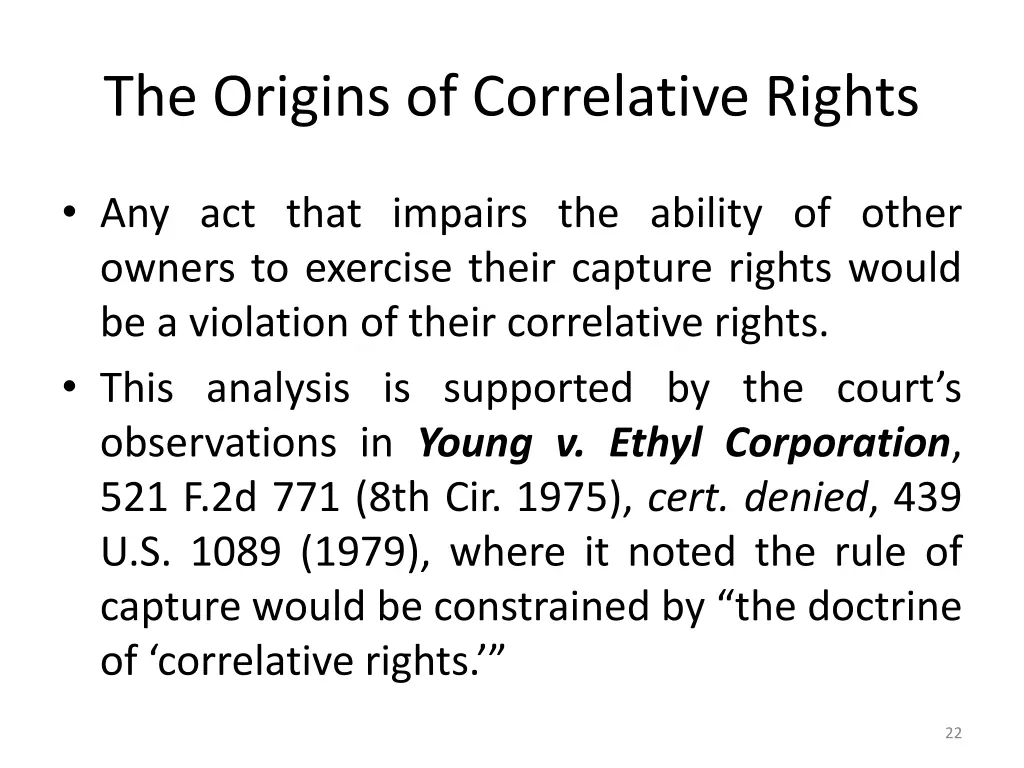 the origins of correlative rights 16