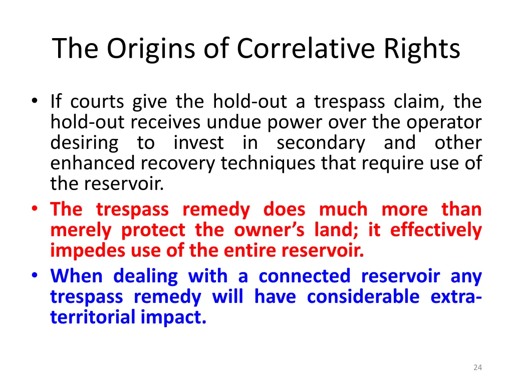 the origins of correlative rights 18